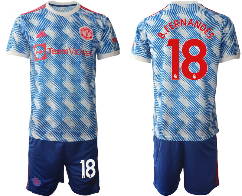 Men 2021-2022 Club Manchester United away blue #18 Soccer Jersey->manchester united jersey->Soccer Club Jersey